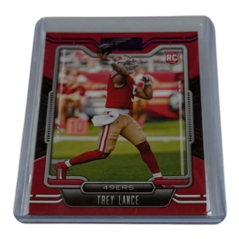 2021 Panini Playbook Trey Lance RC Rookie Card 103 Red San Francisco 49ers NFL